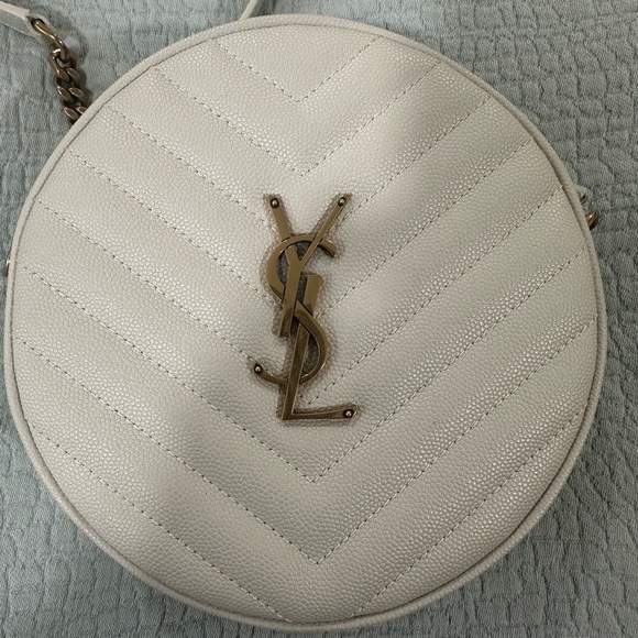 Saint Laurent Ivory Quilted Crossbody Bag - Picture 5 of 10